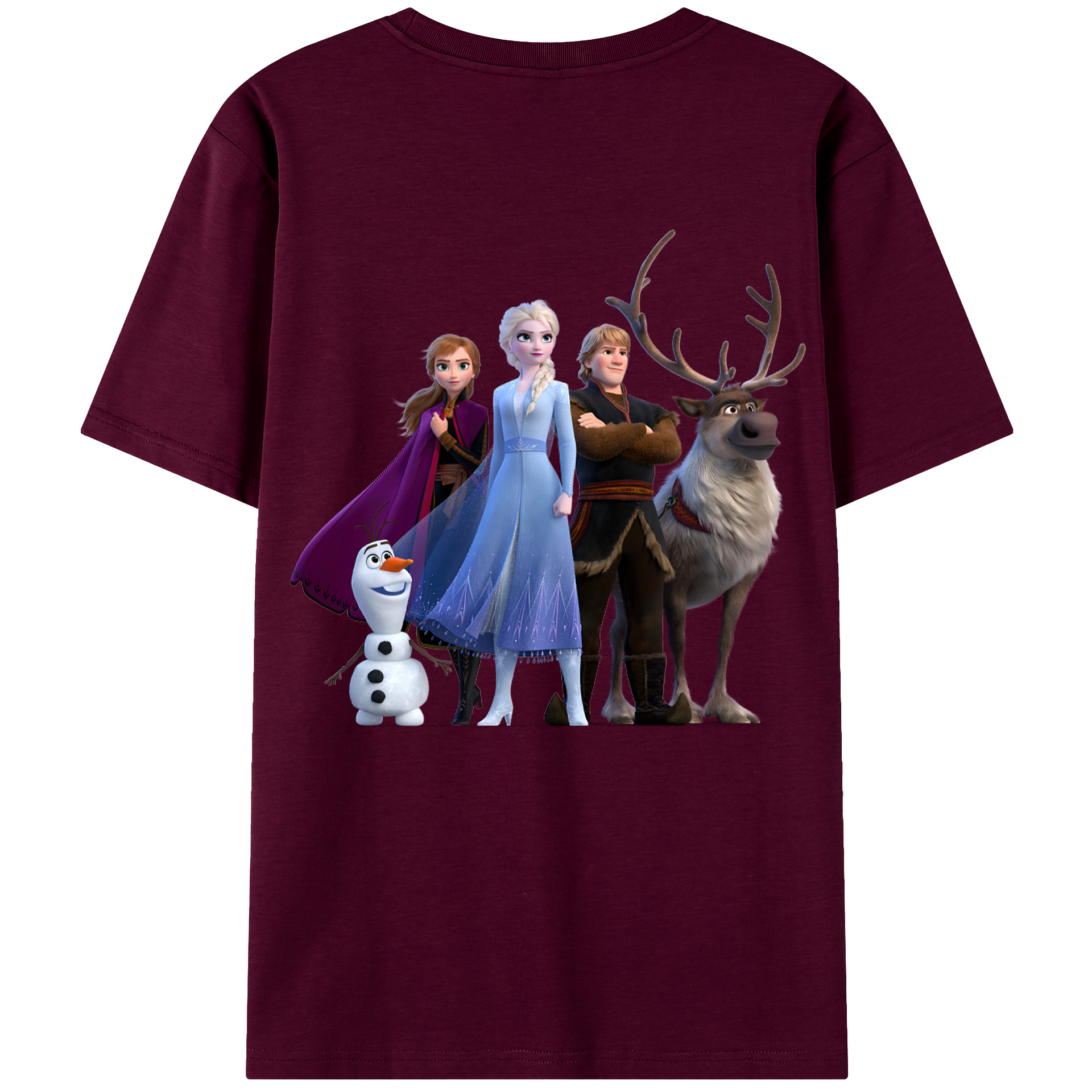 （画像用） アナと雪の女王 アンナ エルサ Frozen Anna Elsa レディース半袖Tシャツ(バックプリント)